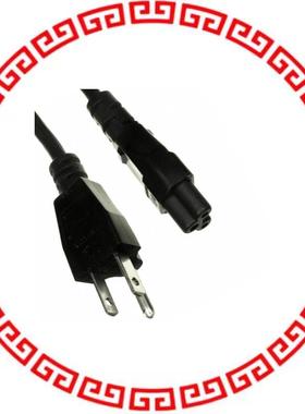 350049-LD01 CORD 18AWG 3COND 6' BLACK SVT