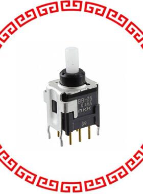 BB25AB SWITCH PUSH DPDT 0.4VA 28V