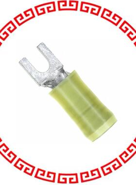 322985 CONN SPADE TERM 10-12AWG #6 YEL