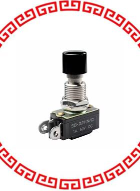 SB221NC SWITCH PUSH SPST-NC 3A 125V