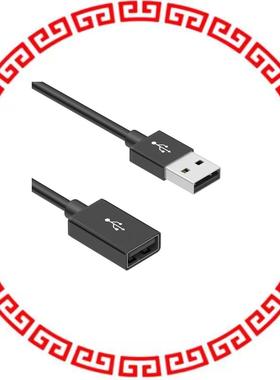 10-02329 CBL USB A PLUG-A RCPT 2M BLACK