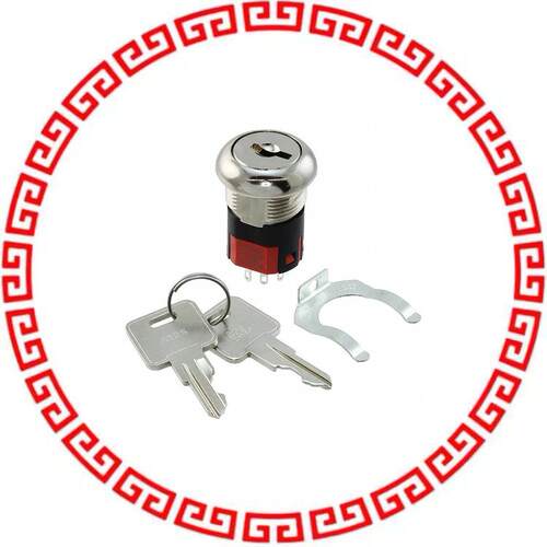 Y1001U2C203DQ SWITCH KEYLOCK 3POS SP3T 4A 125V