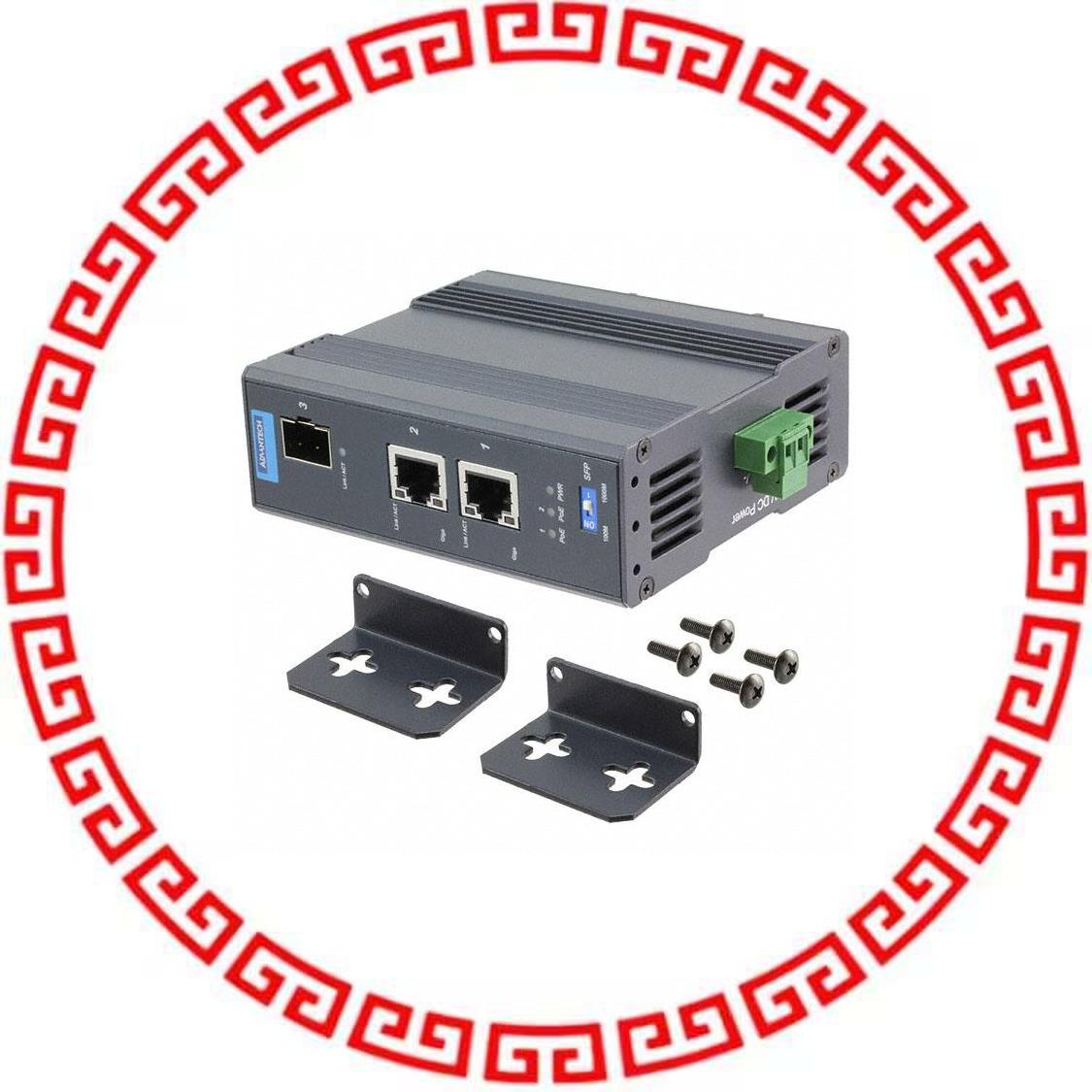 EKI-2742FPI-AE 2-PORT GBE WITH POE+ 30W TO SFP