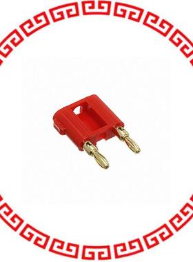 BU-P2244-2 PLUG MINI DOUBLE BANANA RED