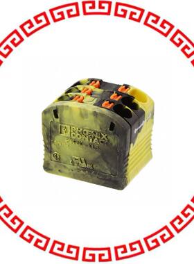 3002906 DISTRIBUTION BLOCK BLACK/YELLOW