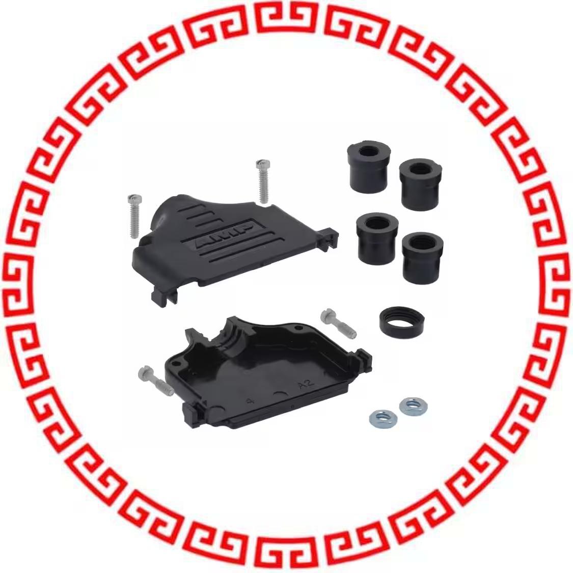 5748678-4 CONN BACKSHELL DB37 PLASTIC BLCK