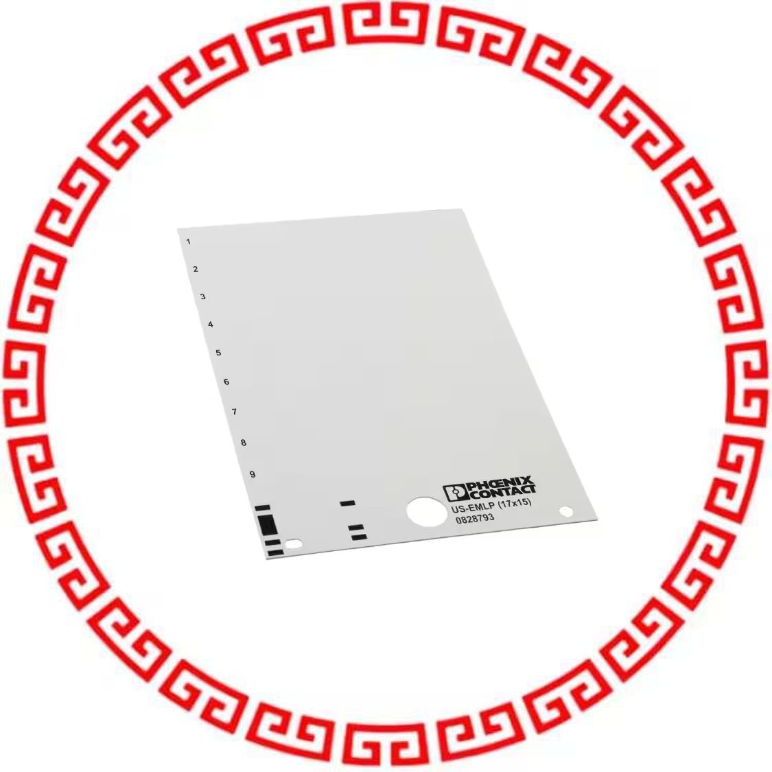 828793 PLASTIC LABEL CARD WHITE UNLABEL