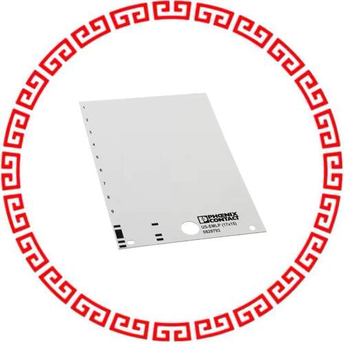 828793 PLASTIC LABEL CARD WHITE UNLABEL