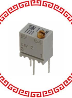 64WR1KLF TRIMMER 1K OHM 0.25W PC PIN TOP