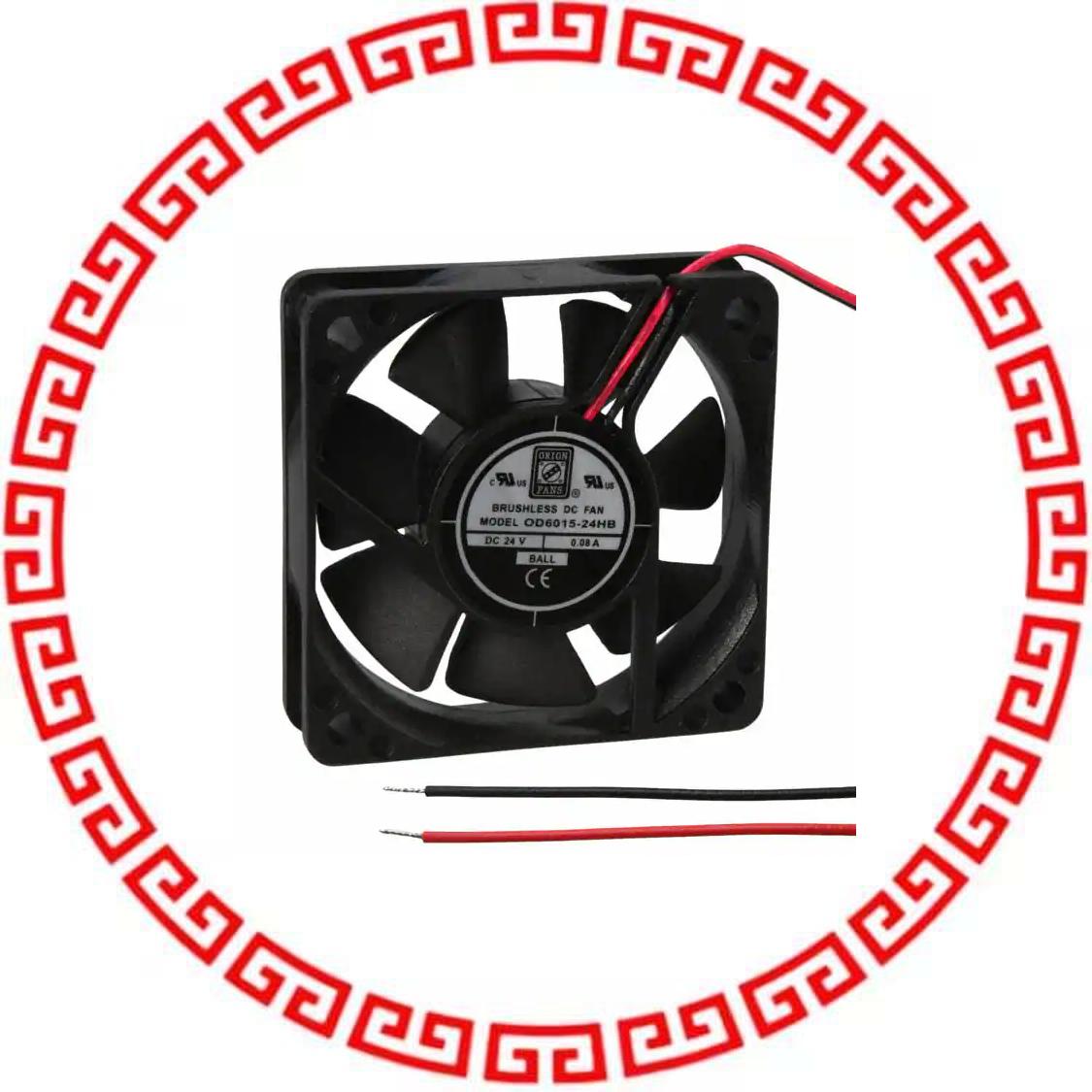 OD6015-24HB FAN AXIAL 60X15MM 24VDC WIRE
