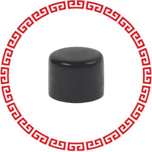 U902 CAP PUSHBUTTON ROUND BLACK