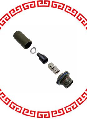 USBFTV7PE1G CONN JAM NUT RCPT W/BKSHELL GRN