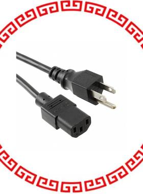 312128-01 CORD 18AWG 2COND 6' BLK SVT 105C