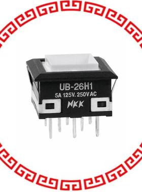 UB26KKW015C SWITCH PUSHBUTTON DPDT 5A 125V