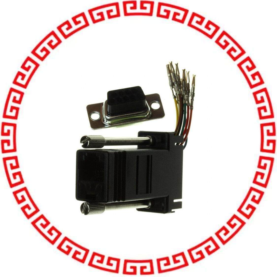 RJADK09S7080811 ADAPTER RJ45-9POS FMALE DB BLACK