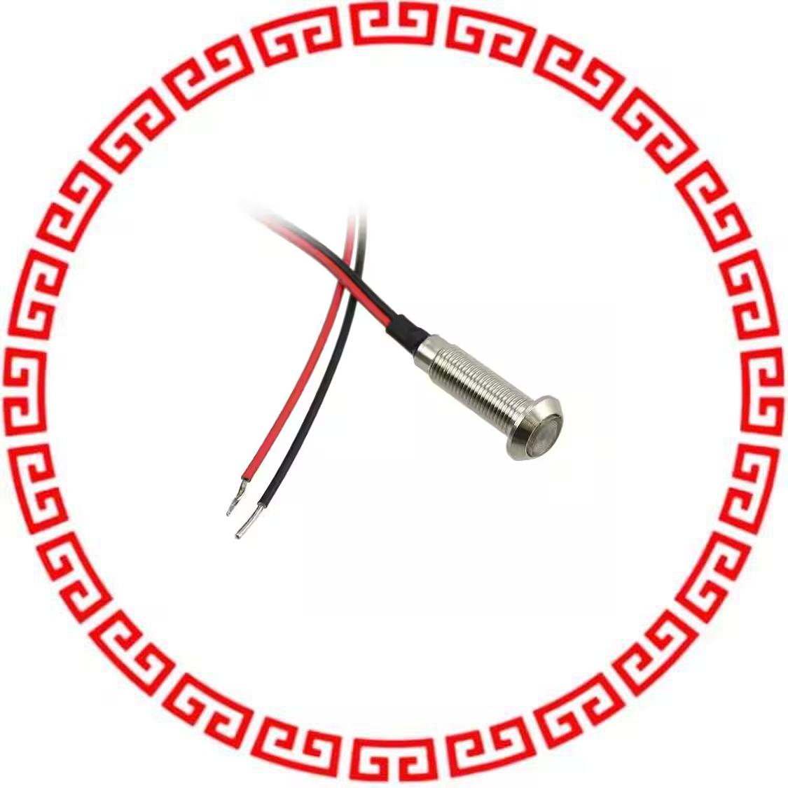 PM5-B5R2.0V PANEL MOUNT ASSEM 5MM RED