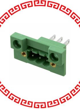 710183 TERM BLK HEADER 3POS GREEN