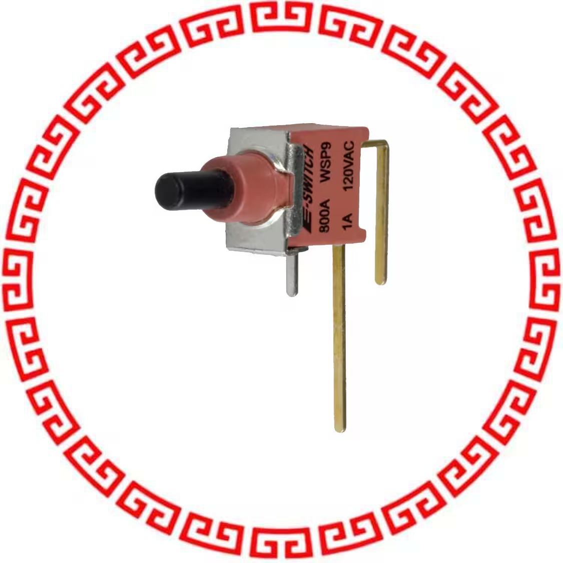 800AWSP9M7RE SWITCH PUSH SPST-NO 0.4VA 20V