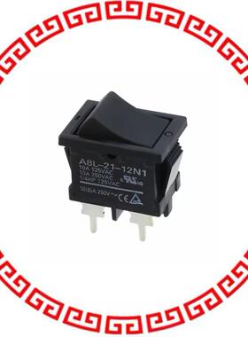 A8L-21-12N1 SWITCH ROCKER DPST 10A 125V