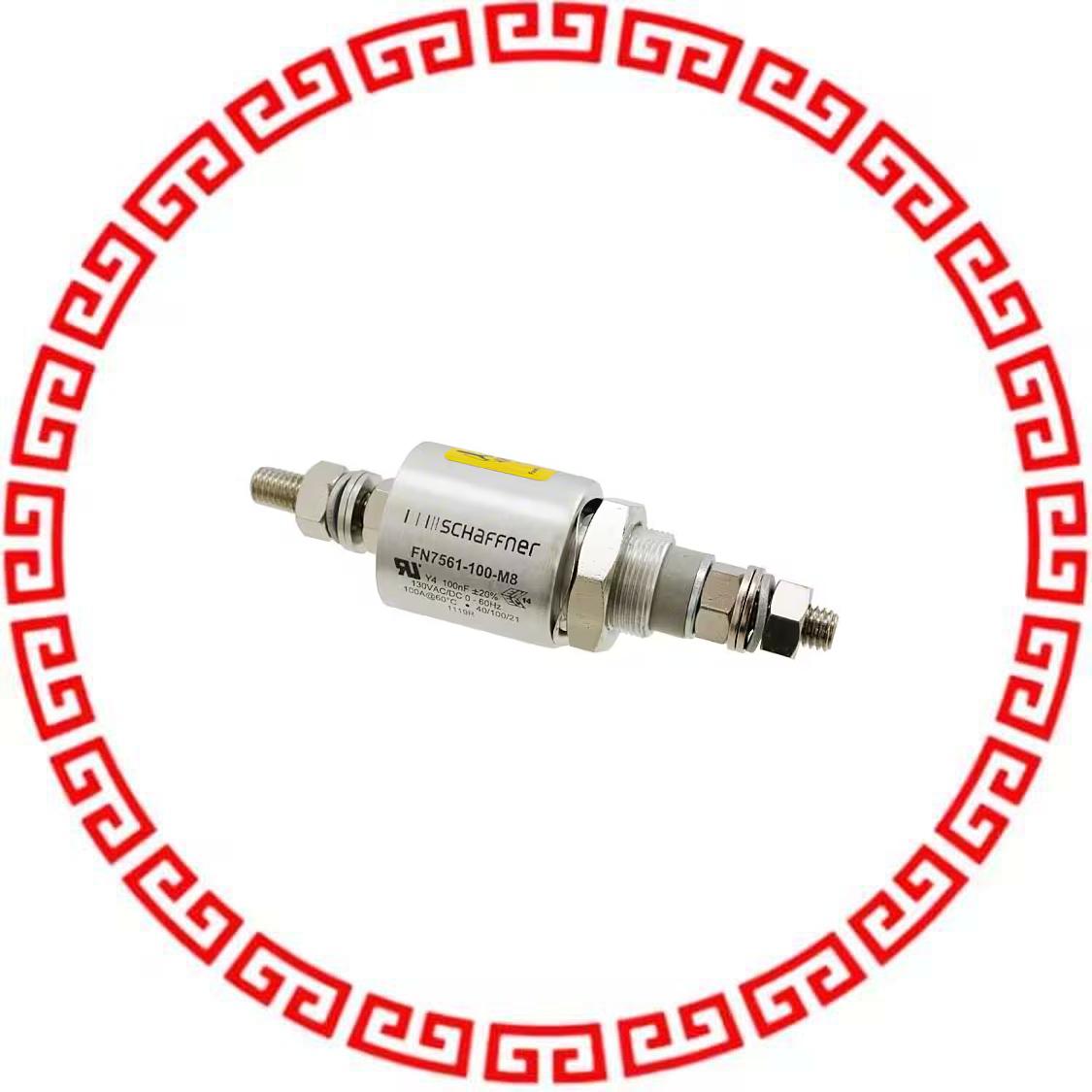 FN7561-100-M8 CAP FEEDTHRU 0.1UF 650V AXIAL