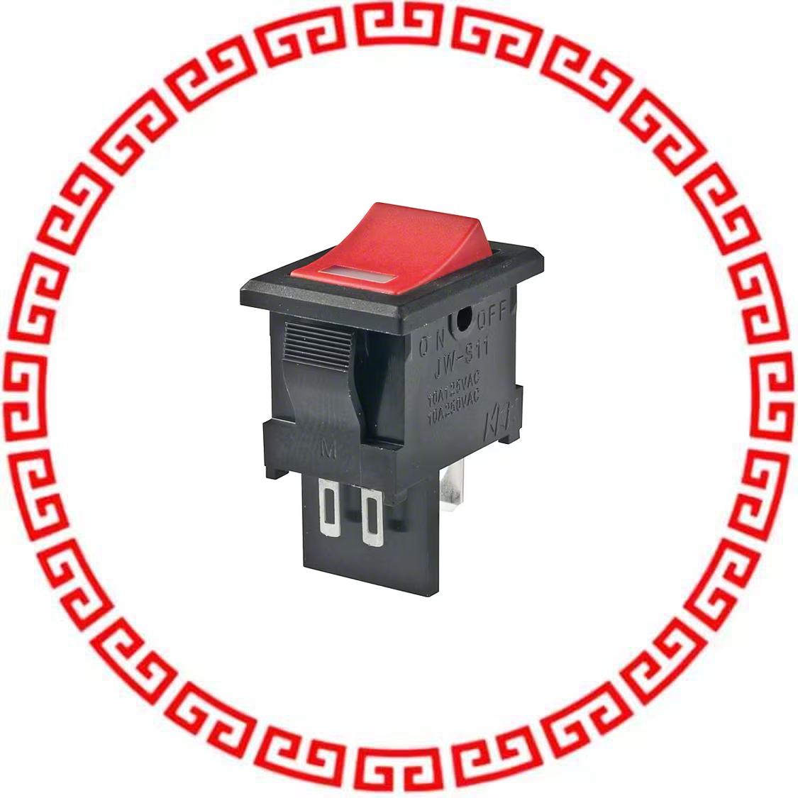 JWS11RCAF SWITCH ROCKER SPST 6A 125V