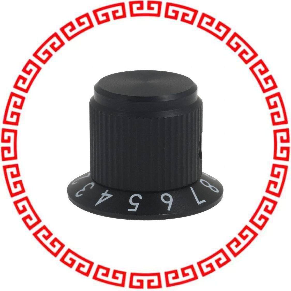 SC-63-2-7 KNOB KNURLED W/SKRT 0.236 METAL