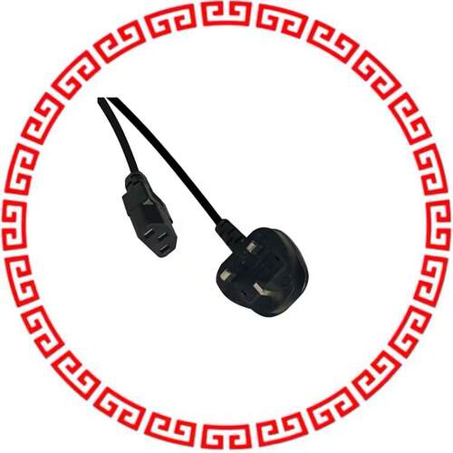 P056-006-10A CORD BS1363A TO IEC 320-C13 6'