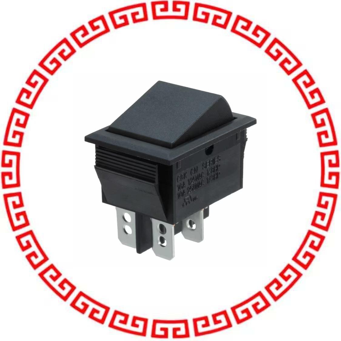 CN202J62S405QA SWITCH ROCKER DPST 16A 125V