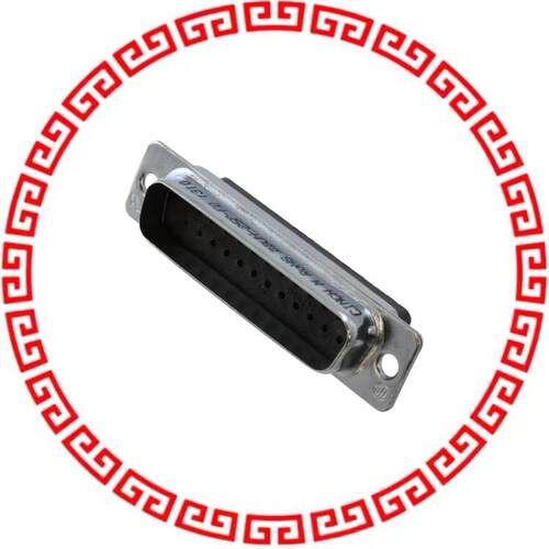 DBUH-25P-FO CONN DB25 PLUG CRIMP W/O CONT