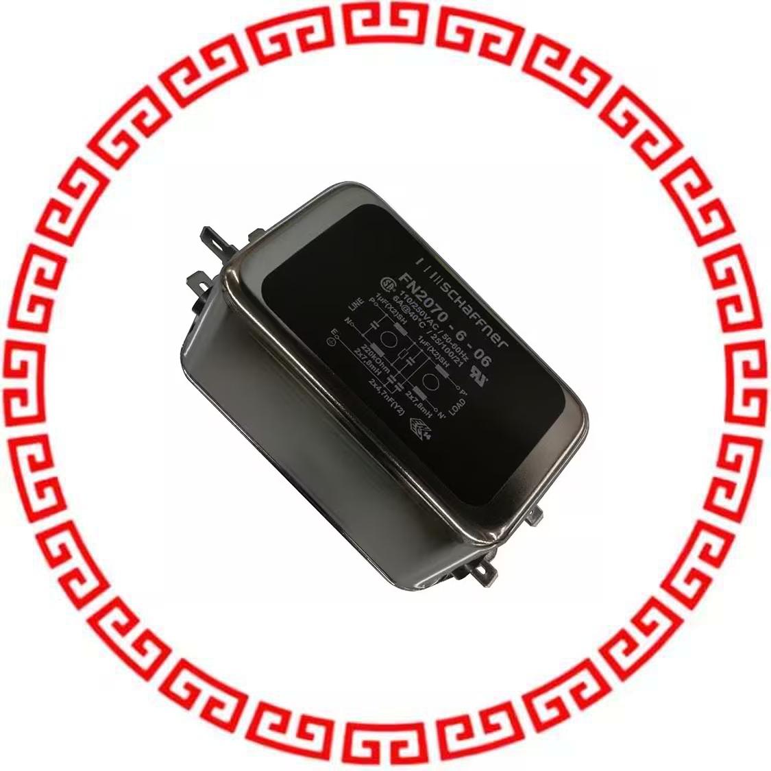 FN2070-6-06 LINE FILTER 110/250VAC 6A CHAS