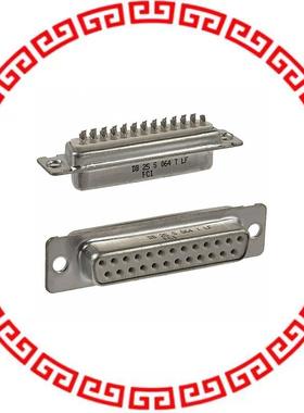 DB25S064TLF CONN D-SUB RCPT 25P STR SLDR CUP