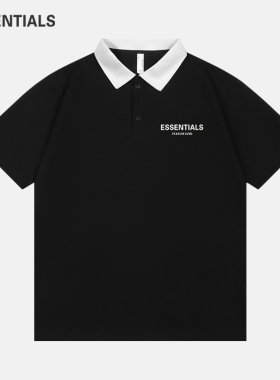 ESSENTIALS官方短袖Polo衫男女情侣装2026新款休闲宽松翻领T恤衫