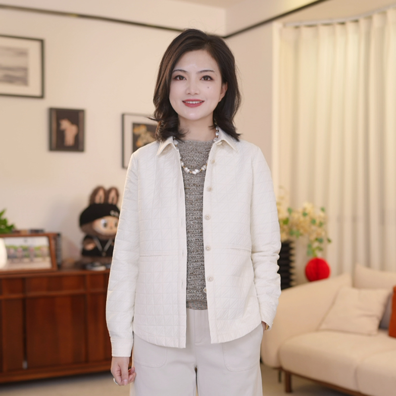 枫竺高端2025春季新款女装翻领百搭长袖休闲衬衫外套女白色上衣