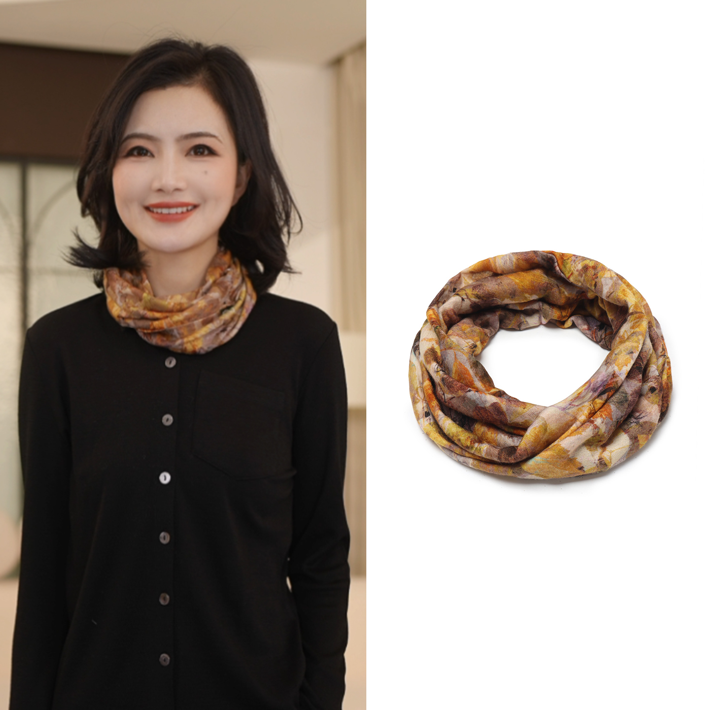 100绵羊毛围脖洋气护脖