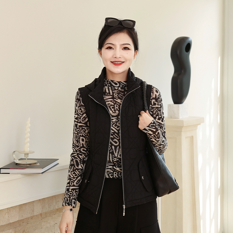 坎肩无袖棉马甲轻薄短外套冬季