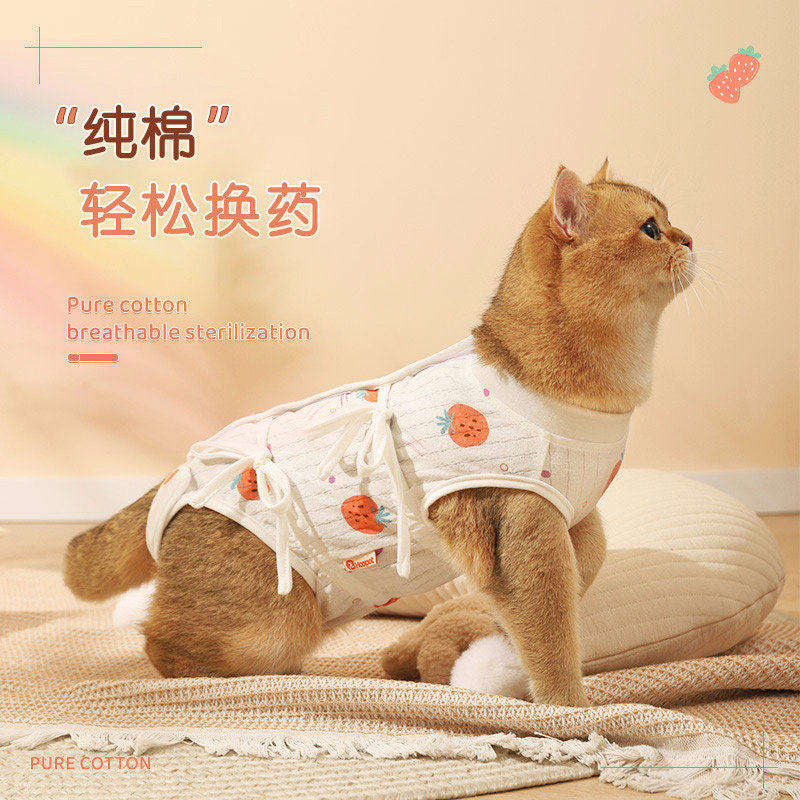 猫咪绝育服母猫断奶服绑带猫猫防舔衣服母狗猫宠物公猫术后手术服
