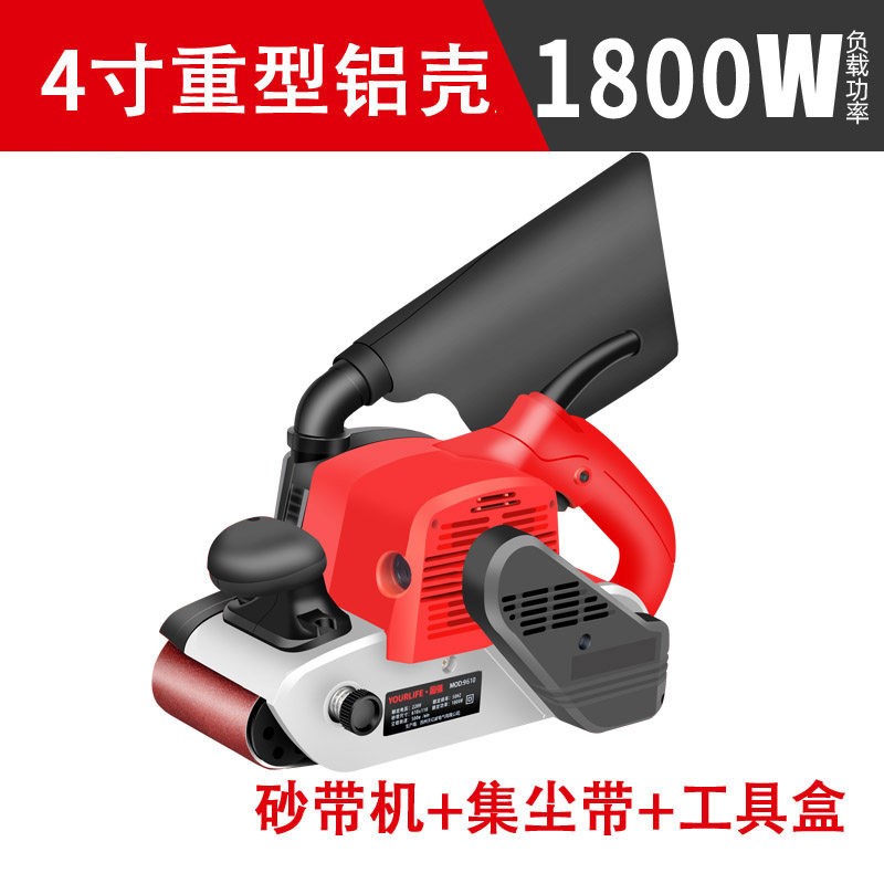 固强砂带机砂带打磨机手提式砂带机小型台式木工磨光机平面砂光机