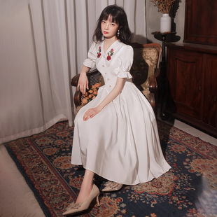 速发款色小礼服2衣21新白领证登记气质法式洋装伴娘服平时可穿连0