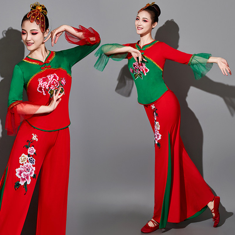 速发秧歌服演出服舞024套款中老年跳舞民族风广场2新装舞蹈服装