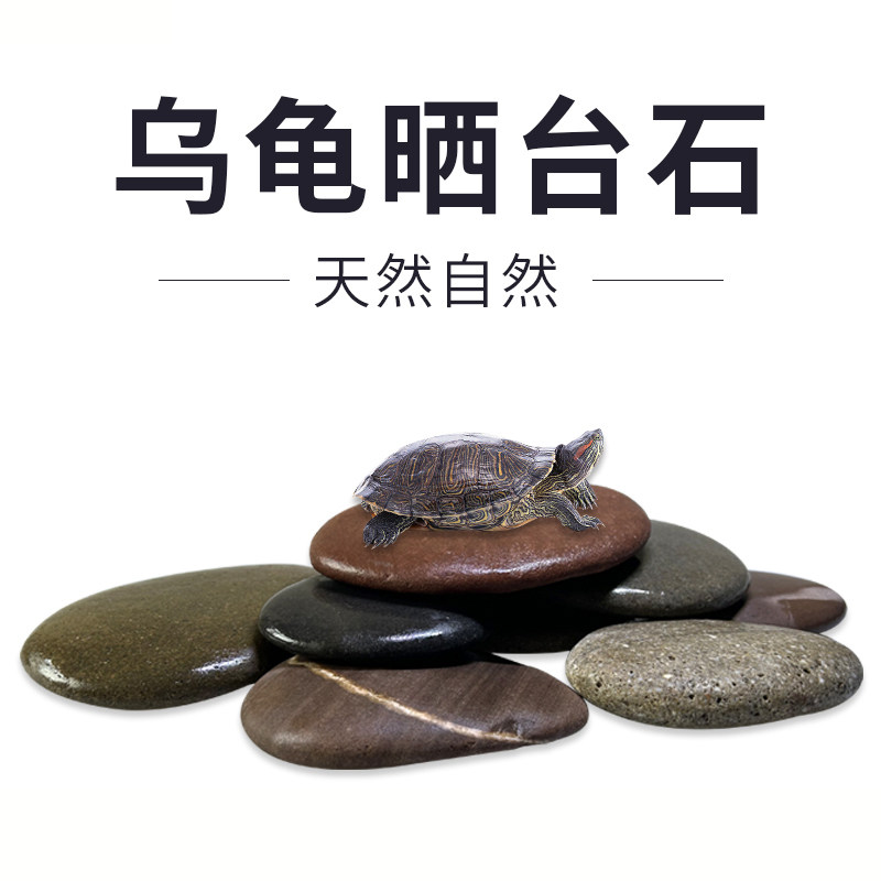 速发乌龟晒台原扁造景用品鹅卵石乌龟缸生平晒背爬台休躲石头息避