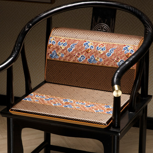 速发透气坐天夏垫高档冰凉座垫中椅家用圈式藤席椅垫实木家具凳子