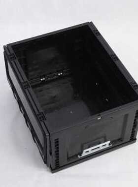 速发厂销折叠塑料子黑色折叠多叠带盖车载周转箱加厚折功能折叠收