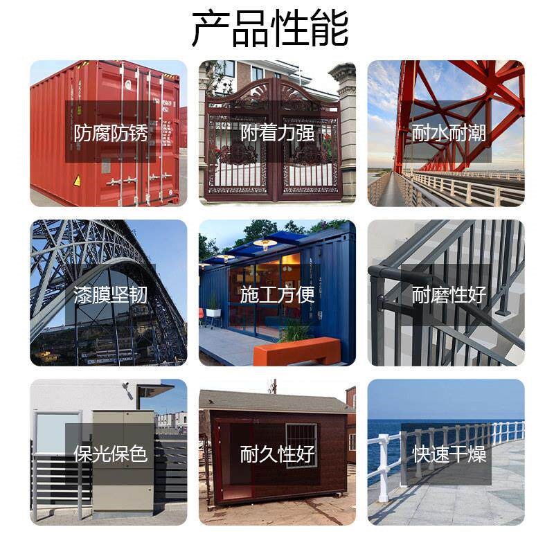 速发水性金属漆台栏杆铁护栏防锈漆防腐蓝色油漆户外翻新20kg大桶