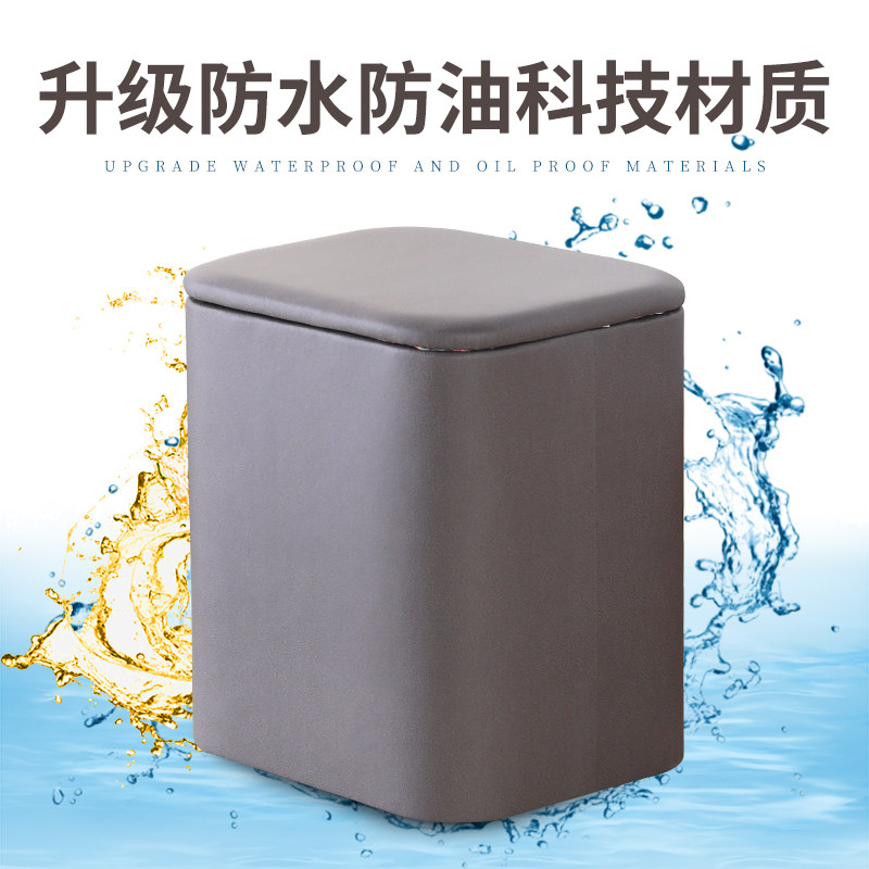 速发多功能收纳凳实木科技布沙发人可坐储物凳子家用柜门口椅子箱
