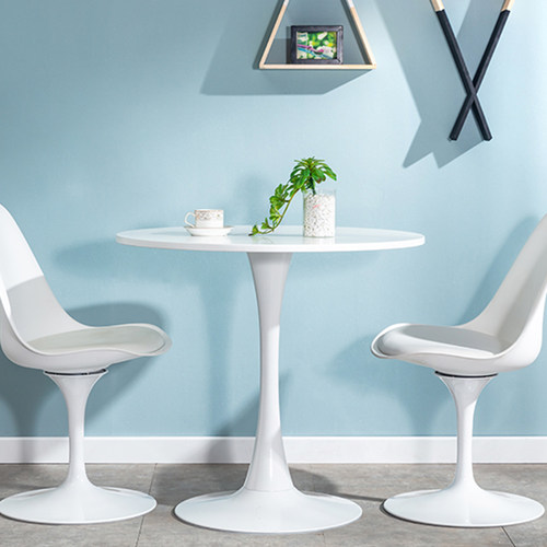 速发咖色小茶桌简约台桌椅白啡奶圆店洽谈接待餐桌