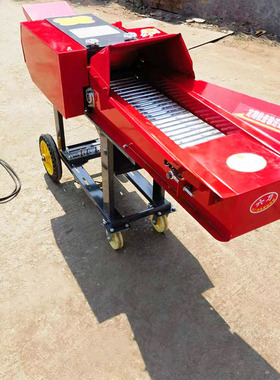 2.8吨卧式铡草粉碎机 干草鲜秸秆粉碎机铡草揉丝机电柴两用