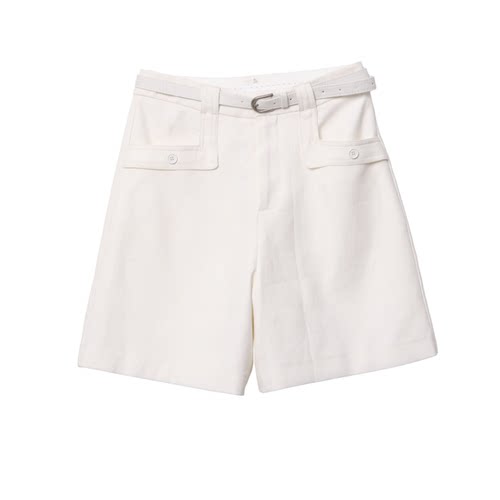【晓雯严选】夏季新款天丝亚麻休闲短裤女N636-66x810-含腰带
