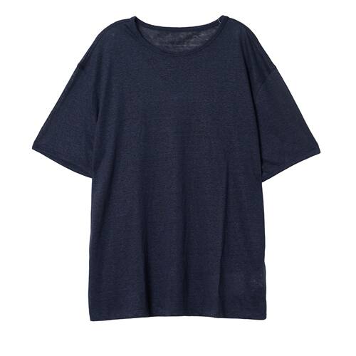 【金鱼专享】夏季新品重磅宽松大版圆领亚麻短袖T恤N767-WA6S079