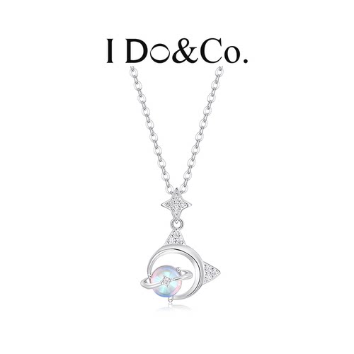 I Do&Co.喵梦星河项链女纯银锁骨链幻彩轻奢小众高级感吊坠送女友