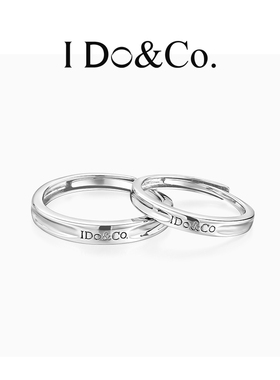 I Do&Co.一生所爱情侣对戒925银戒指轻奢开口戒指 送男女朋友礼物